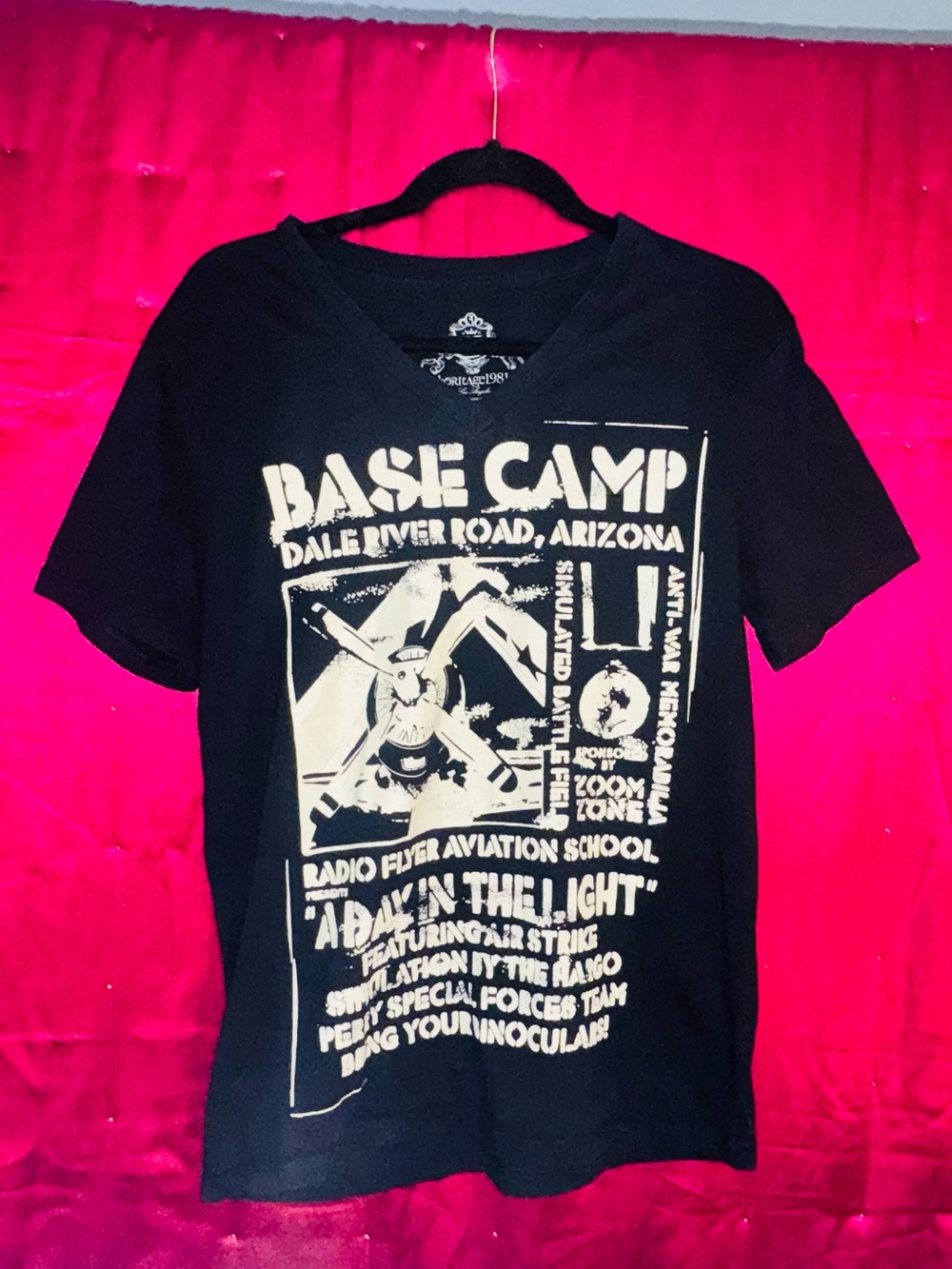 👑 Size Medium Punk Rock Heritage 1981 Black Graphic Base Camp Short Sleeve Tee